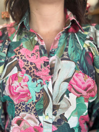 Donatella Top - Pink Leopard