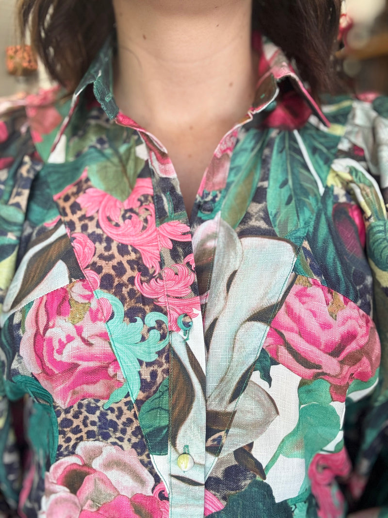 Donatella Top - Pink Leopard