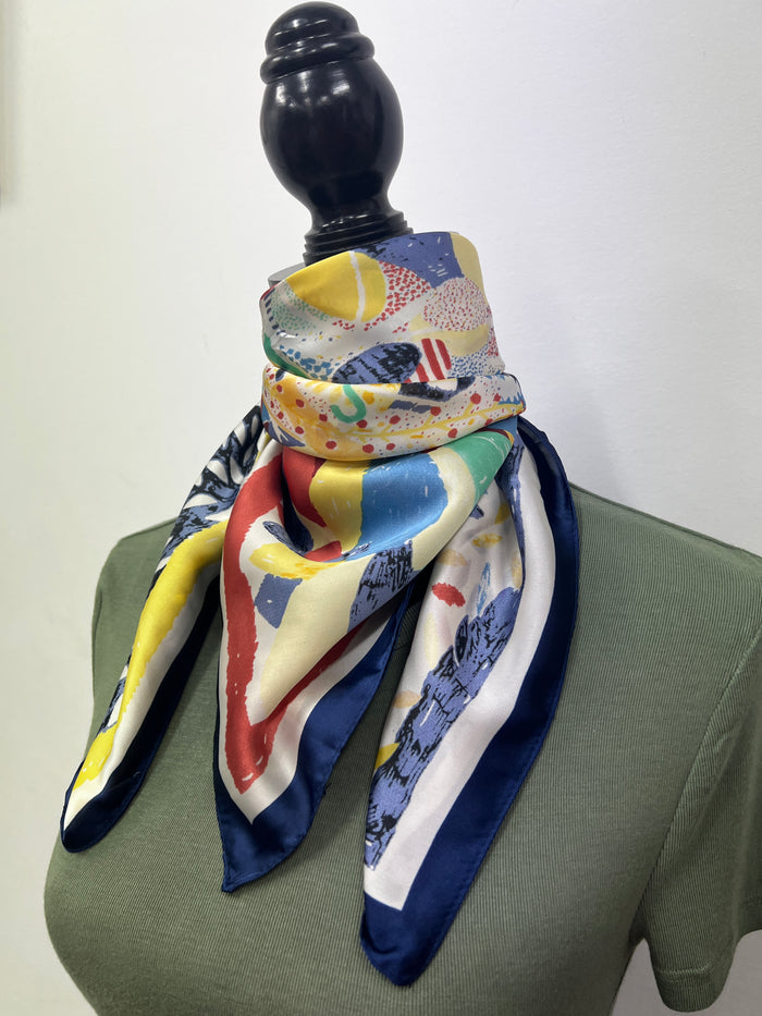 Western Wild Rag - Abstract (Navy)