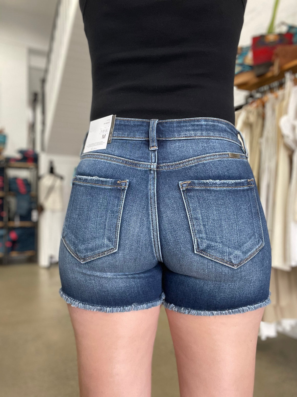 Kan Can High Rise Denim Shorts - KC9212D