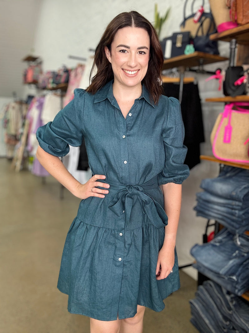 Capri Dress - Pine Green