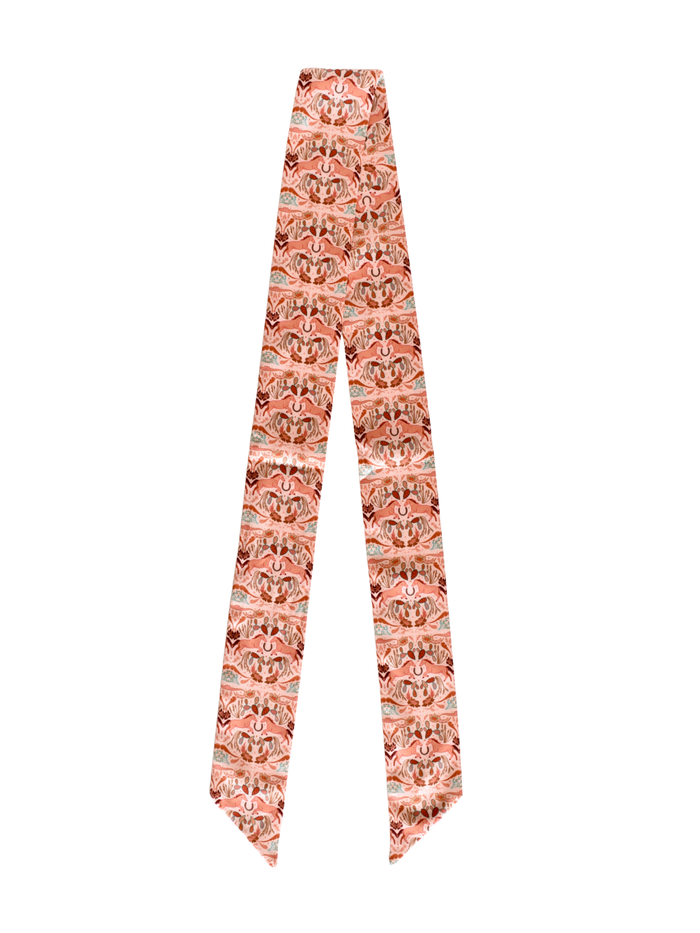 Western Twilly Scarf - Prairie Days in Peach