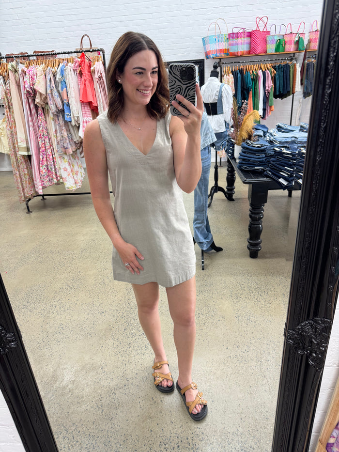Essential Mini Dress - Stone