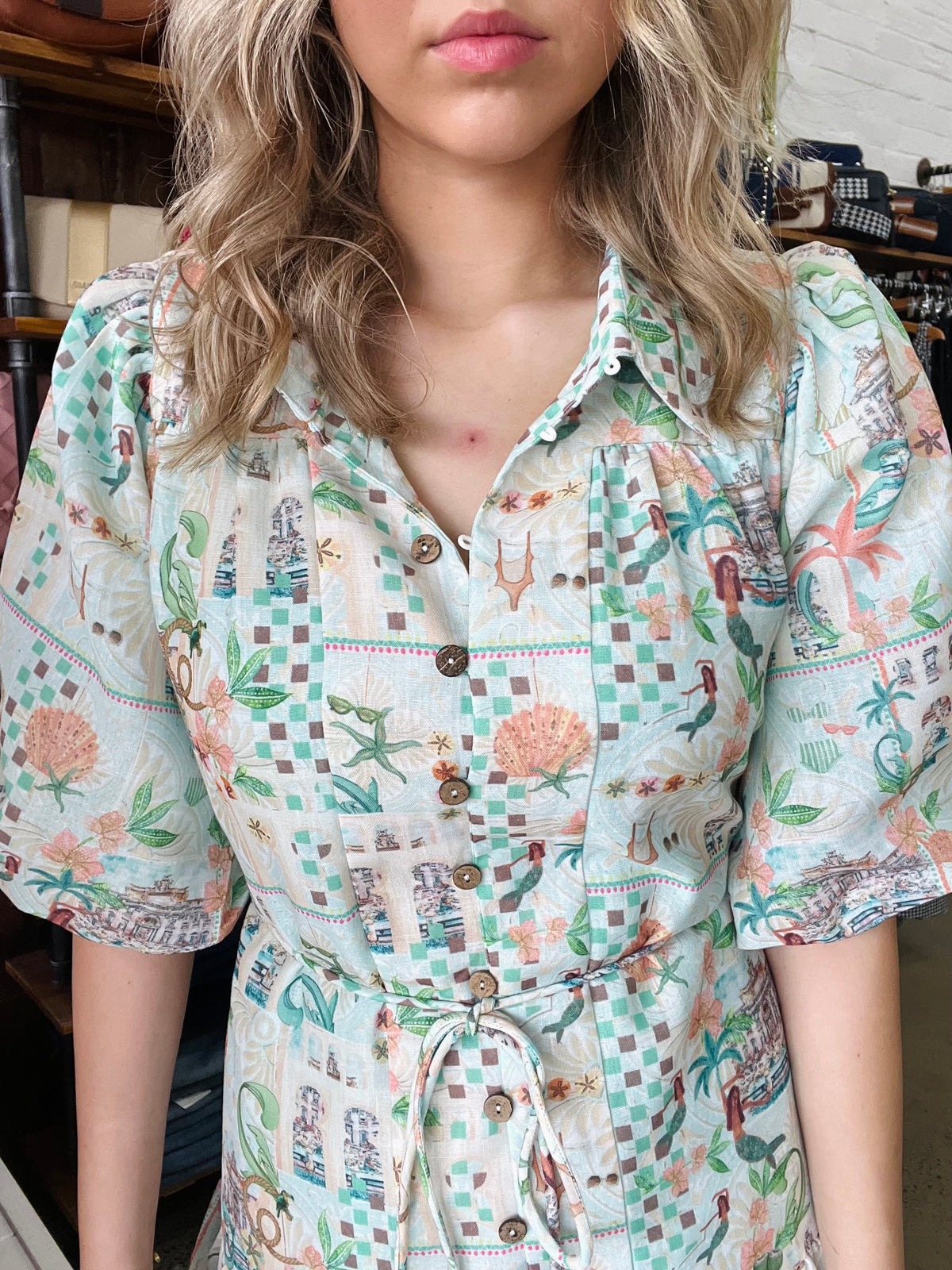 Demitra Dress - Seaside Print