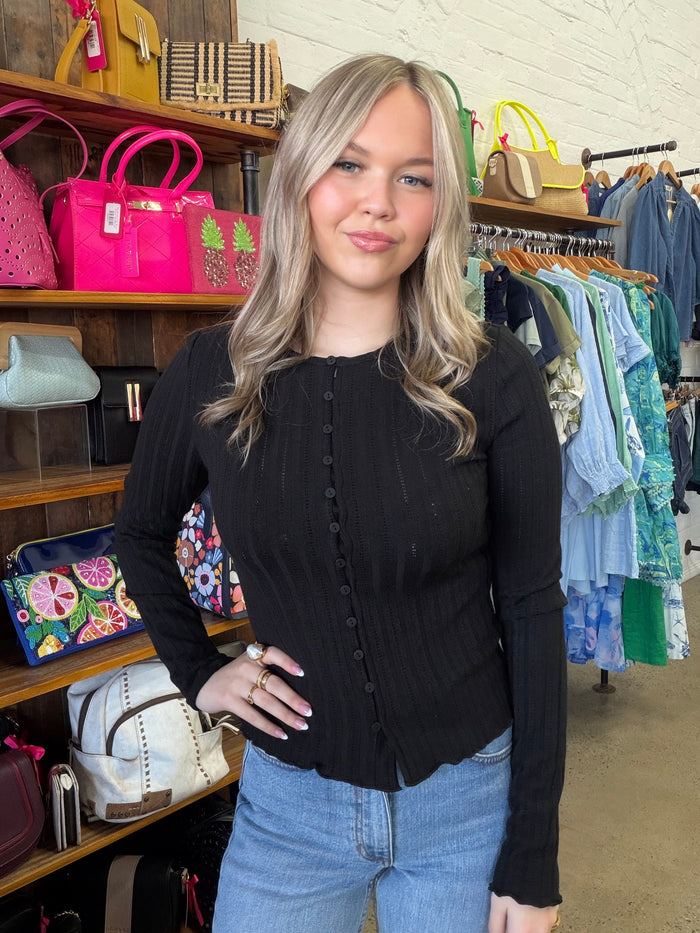Tarni Knit Top - Black