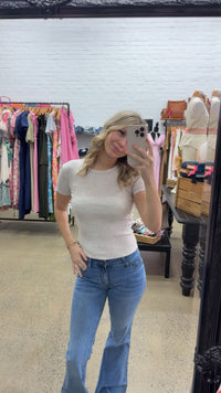 Eve Rib Baby Tee - Oat