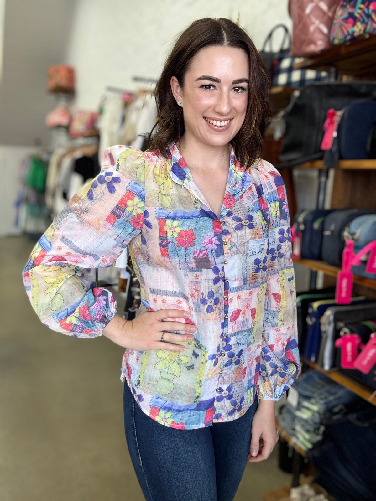 Cassia Top - Multi Colour Floral