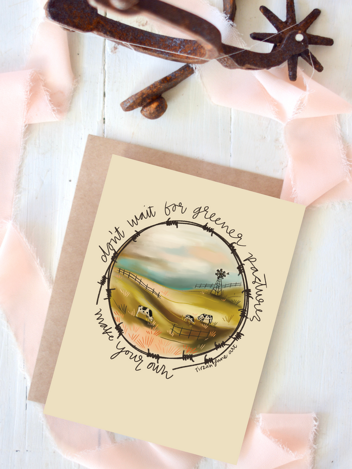 Celebration Card - Greener Pastures