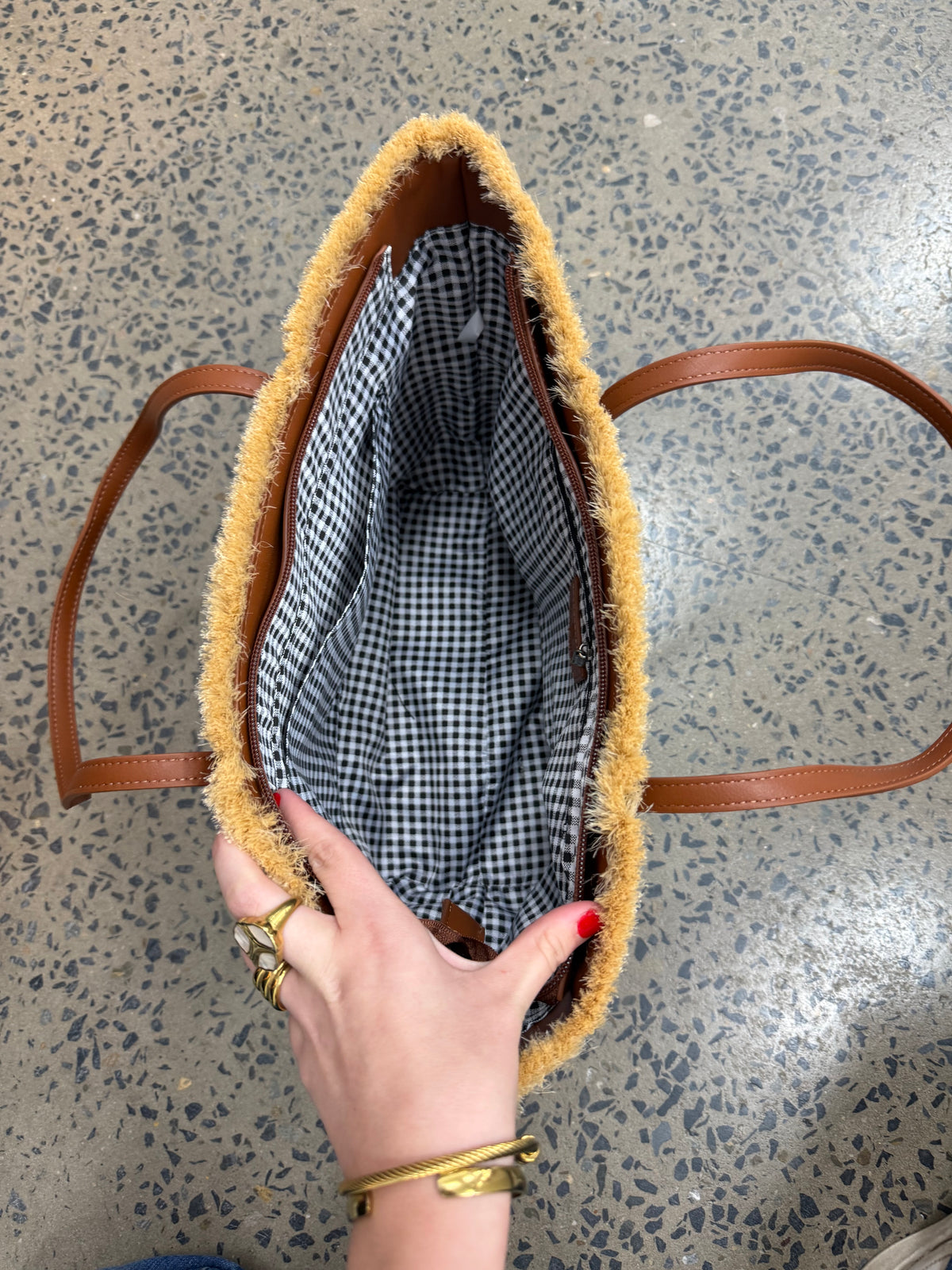 Raffia Handbag - Neutral