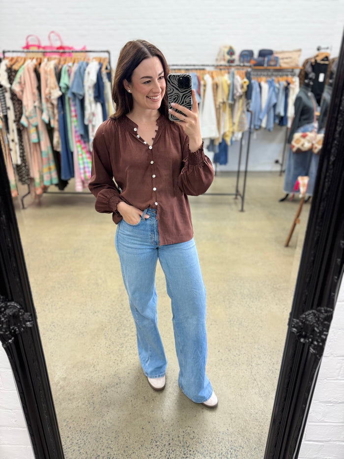 Astrid Top - Dark Cherry Mocha