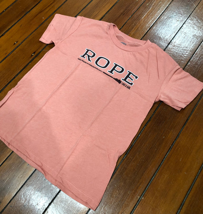 Hooey Rope Like a Girl Tee - Apricot