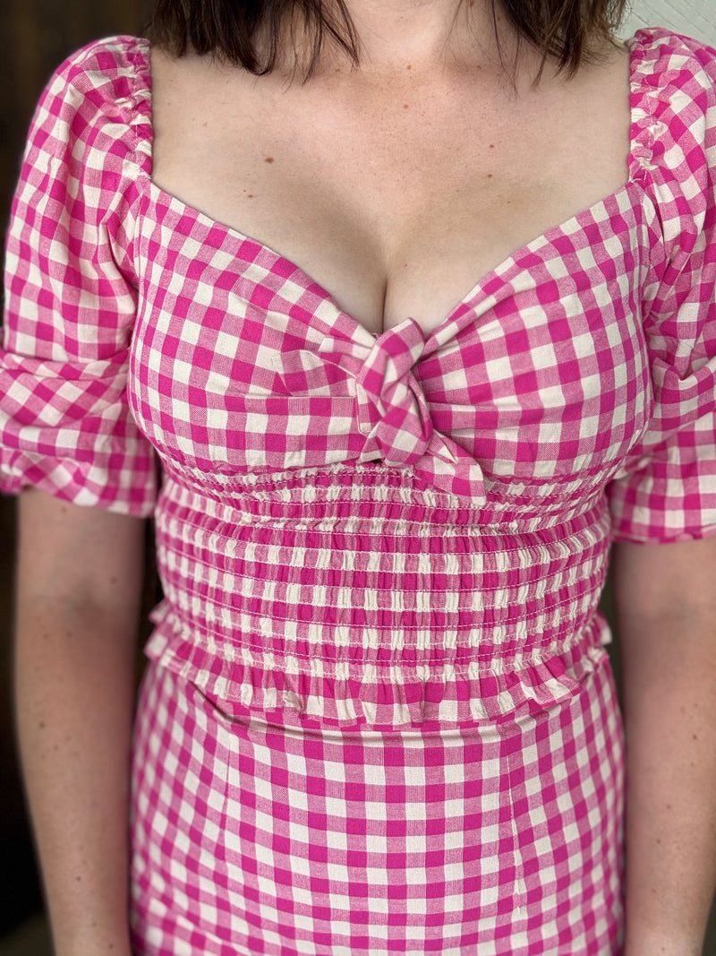 Jorgie Set - Pink Gingham