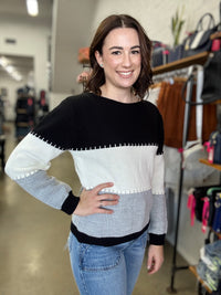 Rylee Pullover - Black, White & Grey