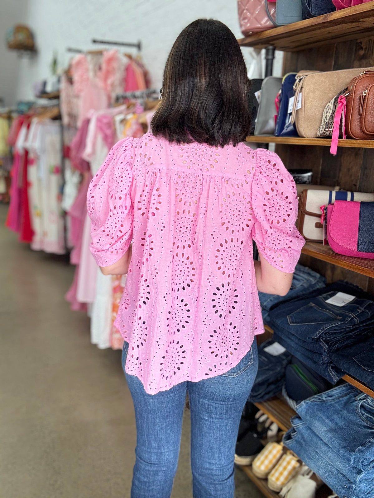 Lacy Top - Pink