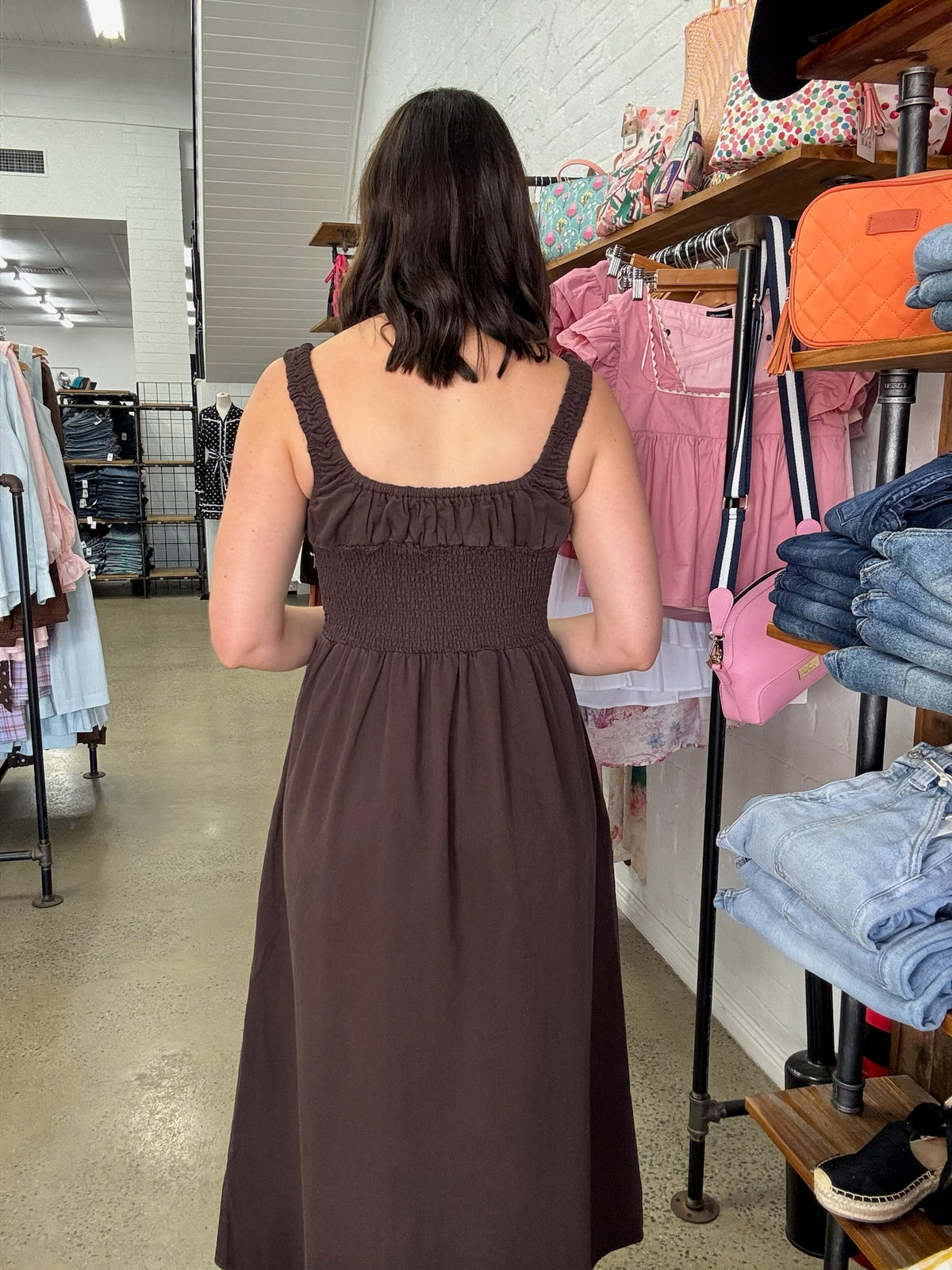 Poppy Dress - Brown