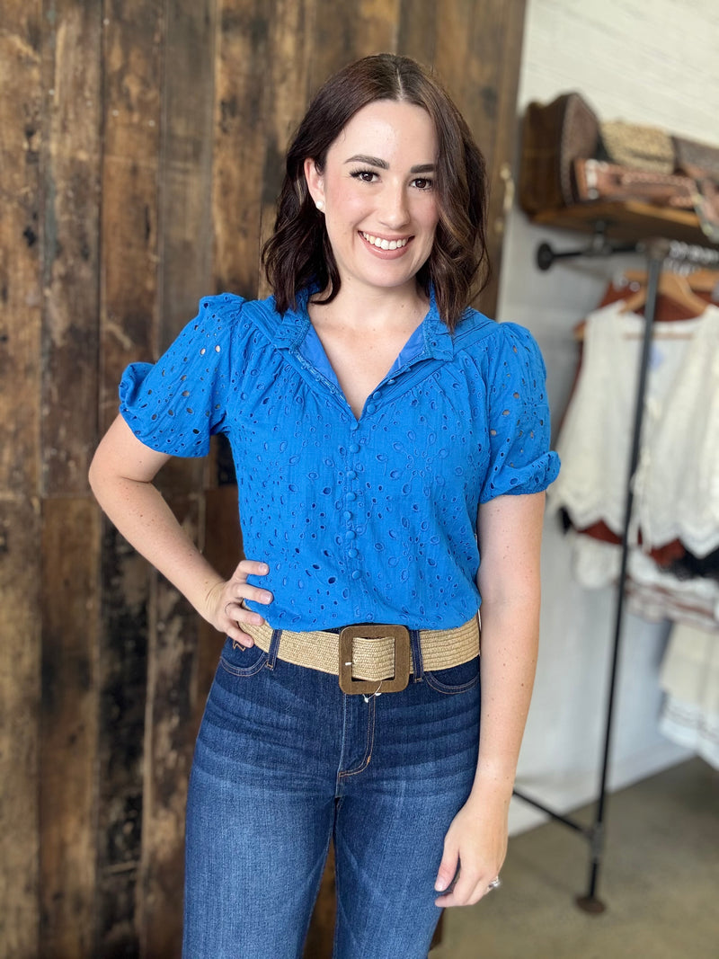 Aylah Top - Cobalt Blue