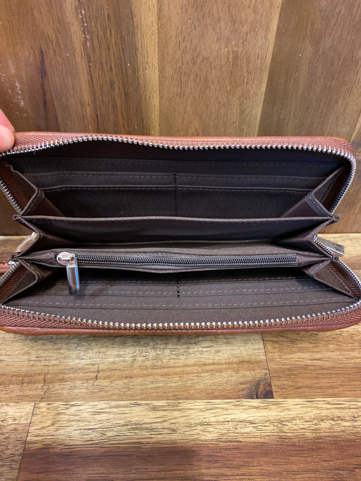 Catchfly Wallet - Tan With Stripes