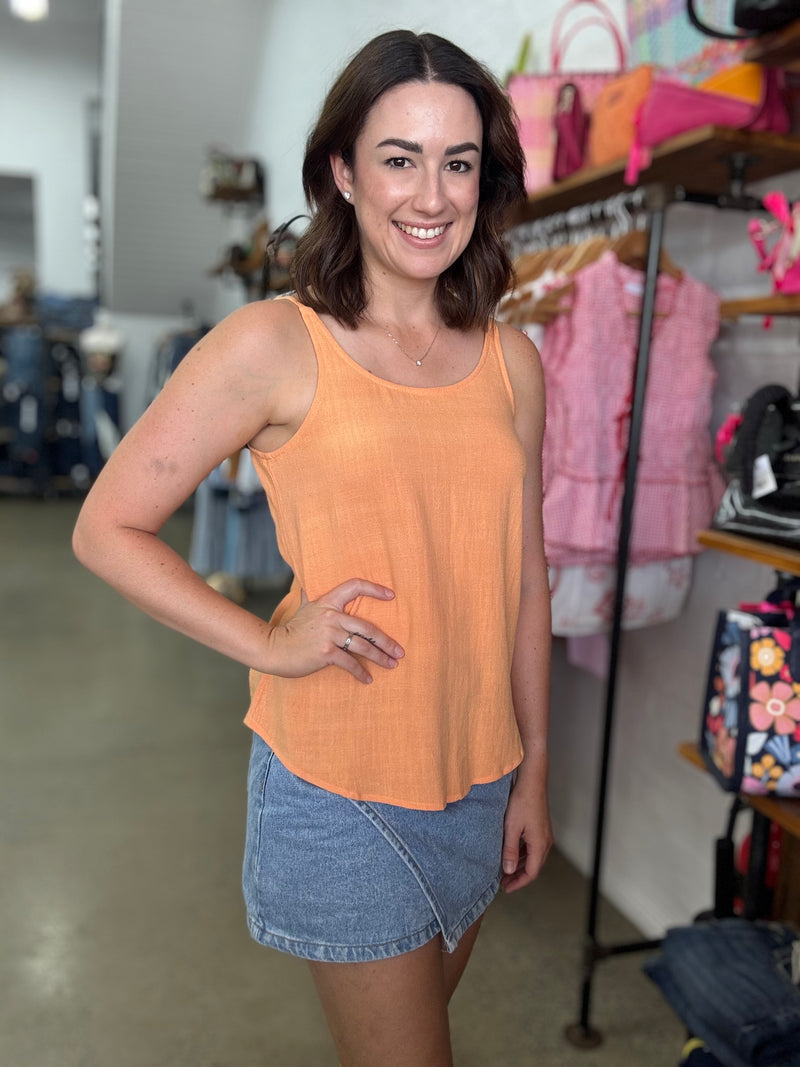 Peta Cami Singlet - Sherbet