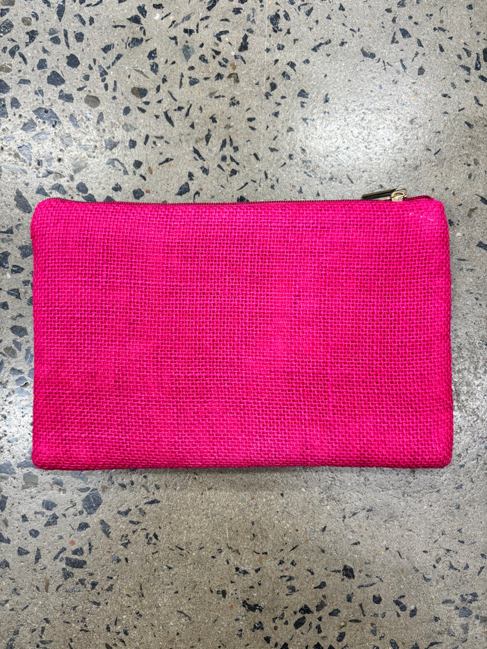 Beaded Clutch - Pink Pineapple