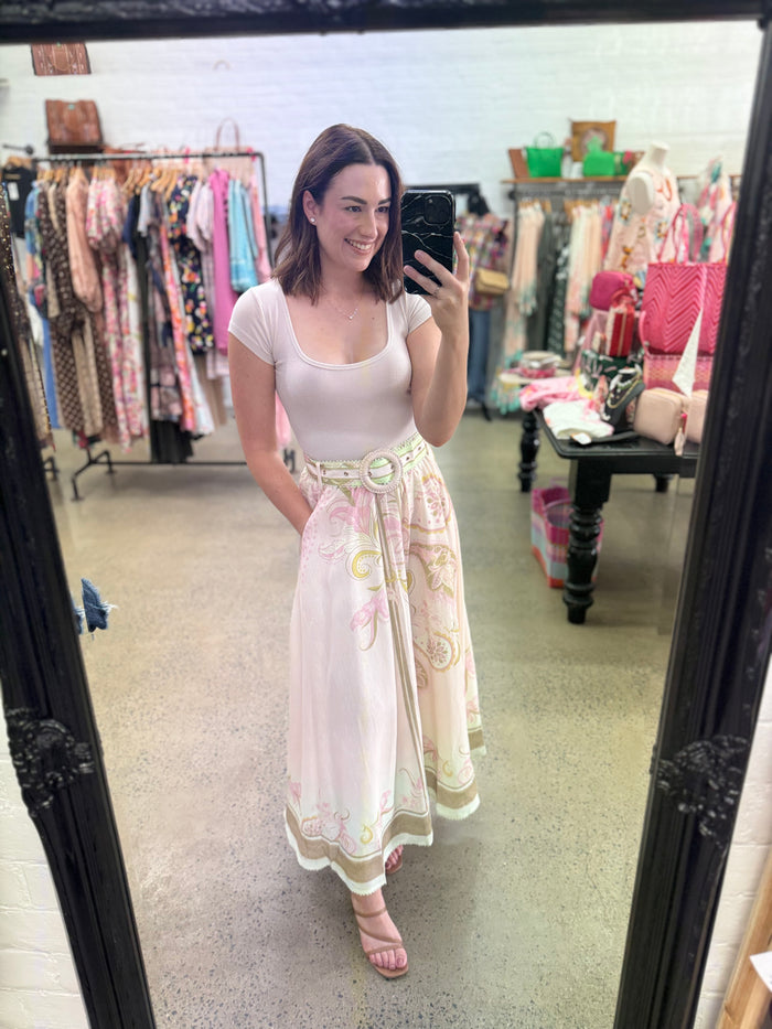 Willa Maxi Skirt - Blush Floral