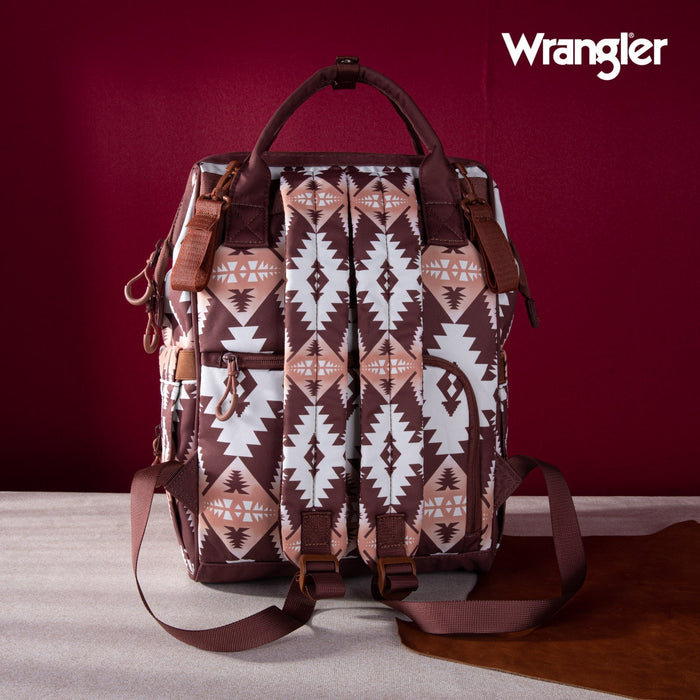 Wrangler Allover Aztec Dual Sided Backpack (WG2204-9110BR)
