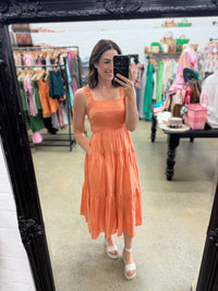 Eden Ruched Maxi Dress - Sherbet