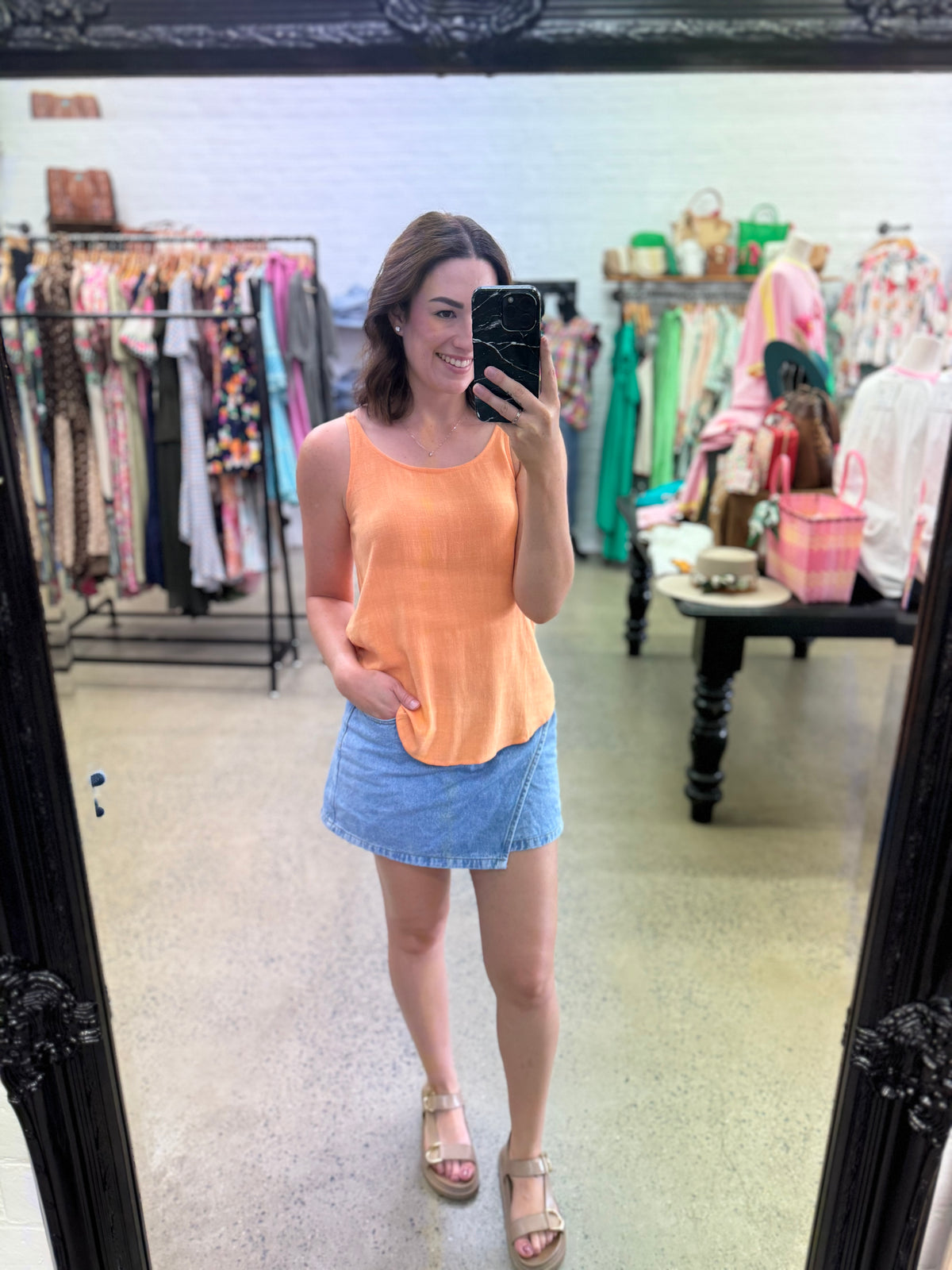 Peta Cami Singlet - Sherbet