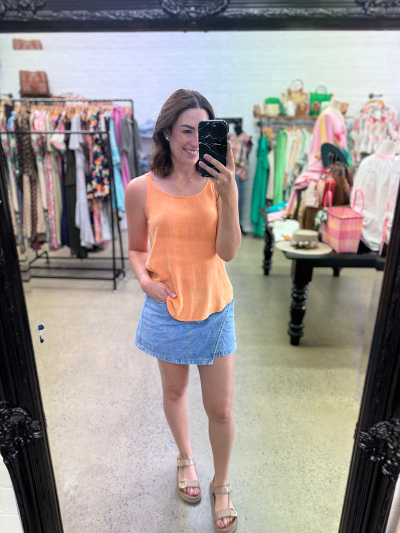 Peta Cami Singlet - Sherbet