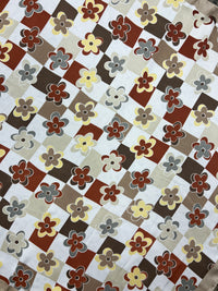Western Wild Rag - Floral Check (Beige)