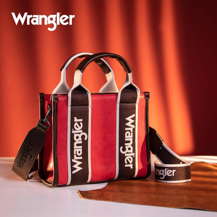 Wrangler Colour Block Small Tote/ Crossbody-Red (WG2202-292)