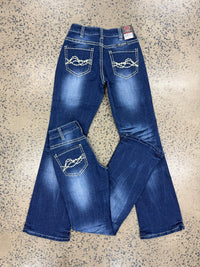 Cowgirl Tuff Jeans - Tan Edgy Flex