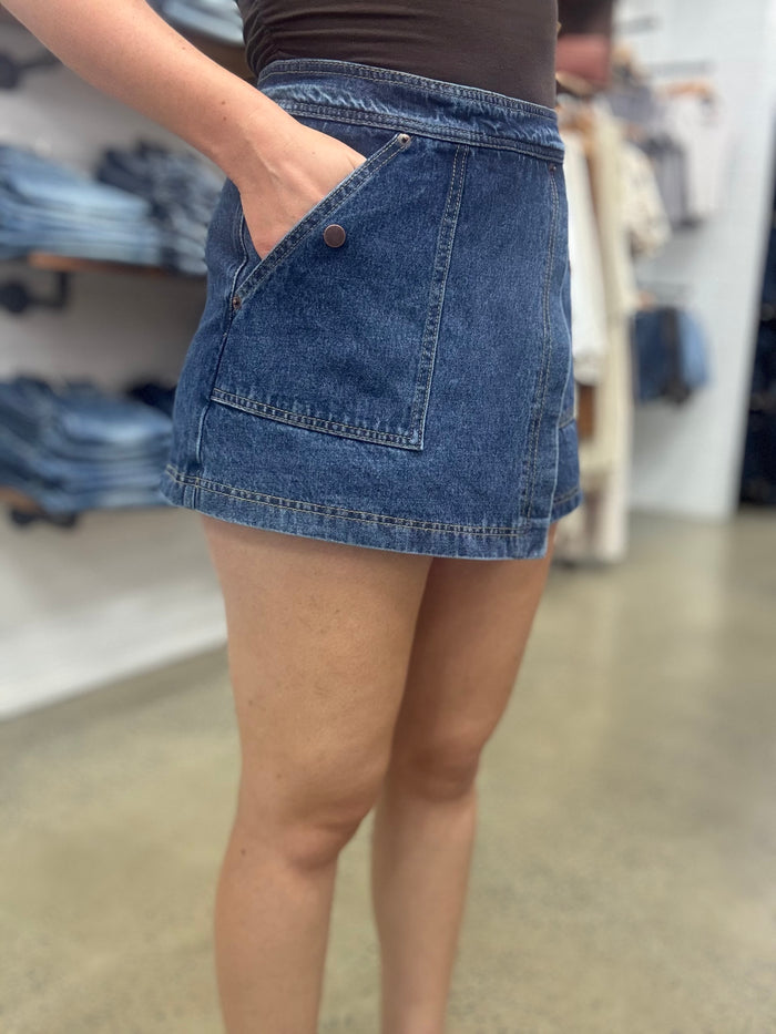 Ivy Skorts - Dark Denim High Waisted
