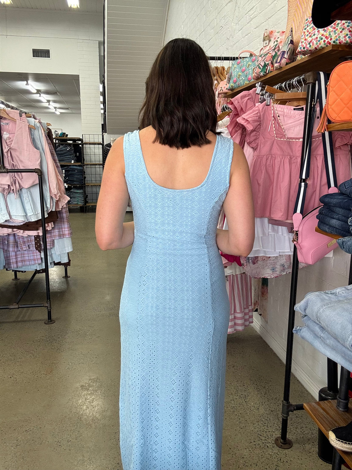 Ivy Stretch Maxi Dress - Blue