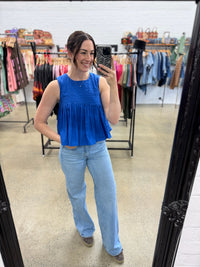 Charlotte Top - Aegean Blue
