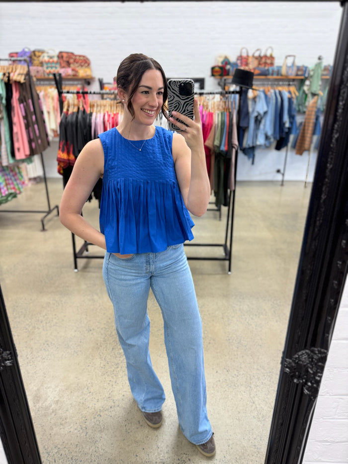 Charlotte Top - Aegean Blue