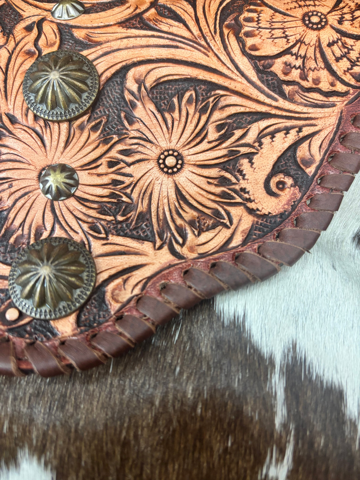 Ella - Tooled Cowhide Crossbody