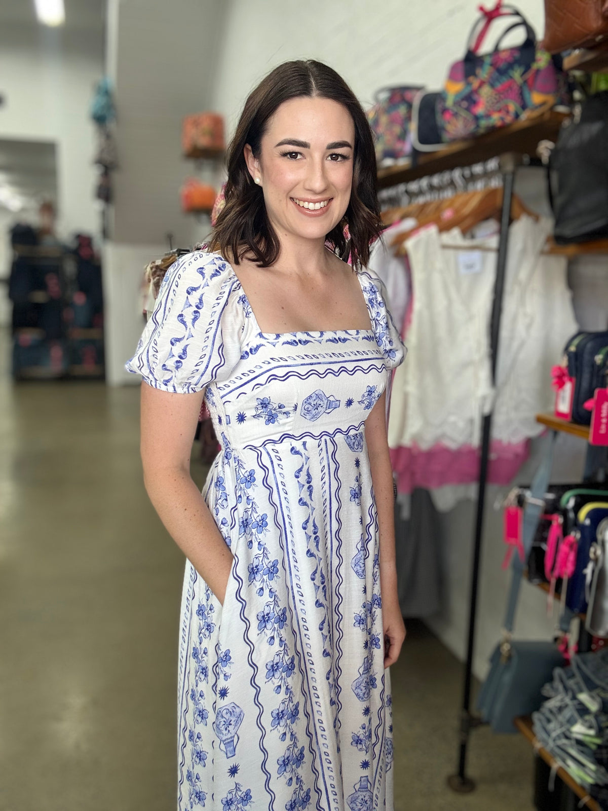 Randie Maxi Dress - Blue Print