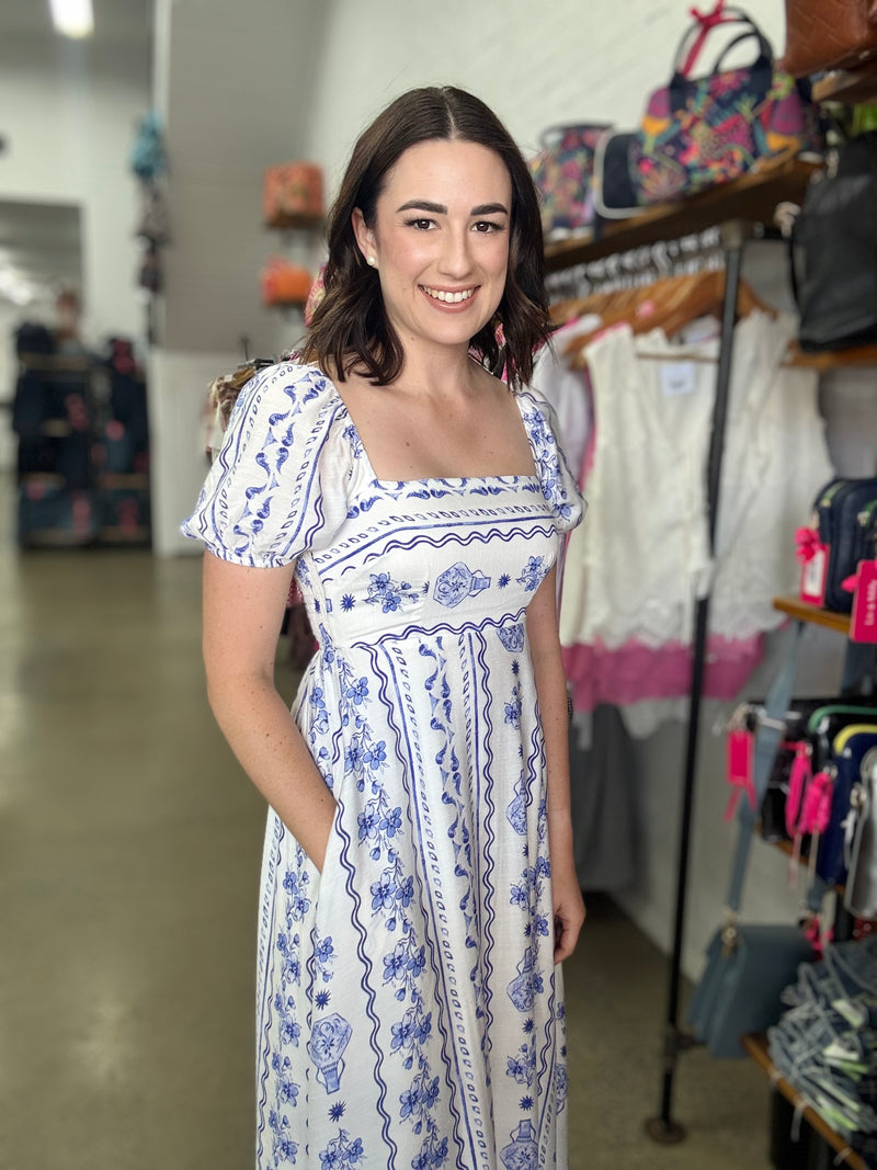Randie Maxi Dress - Blue Print