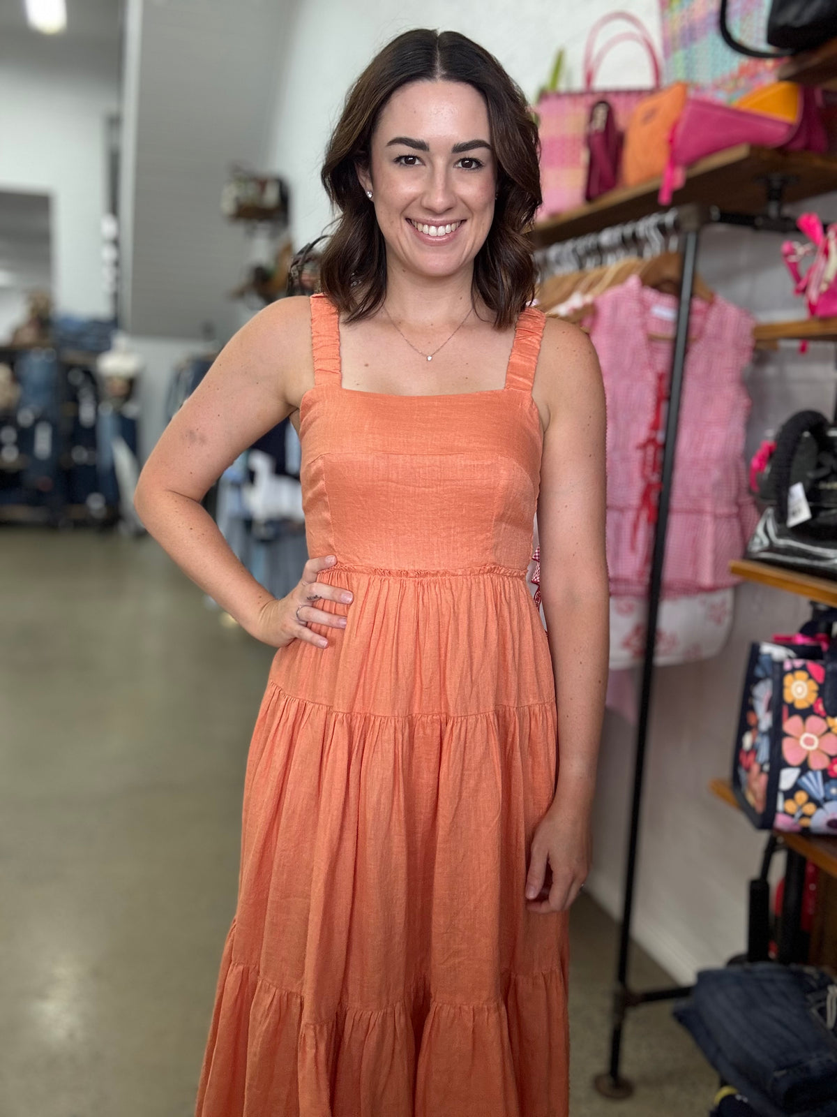 Eden Ruched Maxi Dress - Sherbet