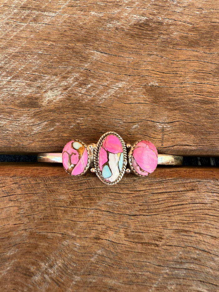 Florence Cuff - Silver Cotton Candy Turquoise