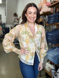 Bloom Top - Yellow Print