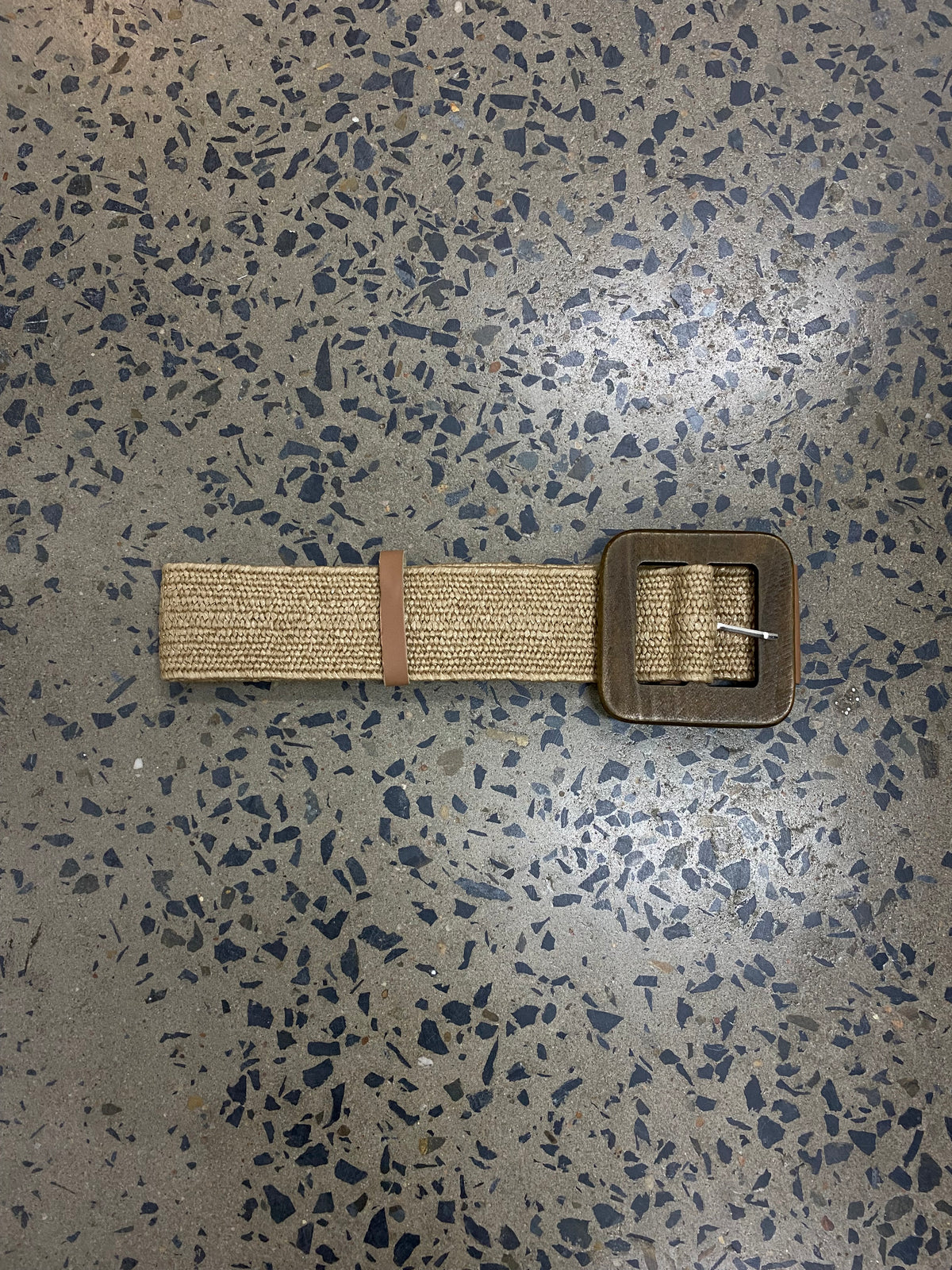 Boutique Belt - Square Buckle (Dark Beige)