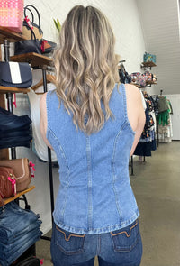 Lena Vest - Light Denim