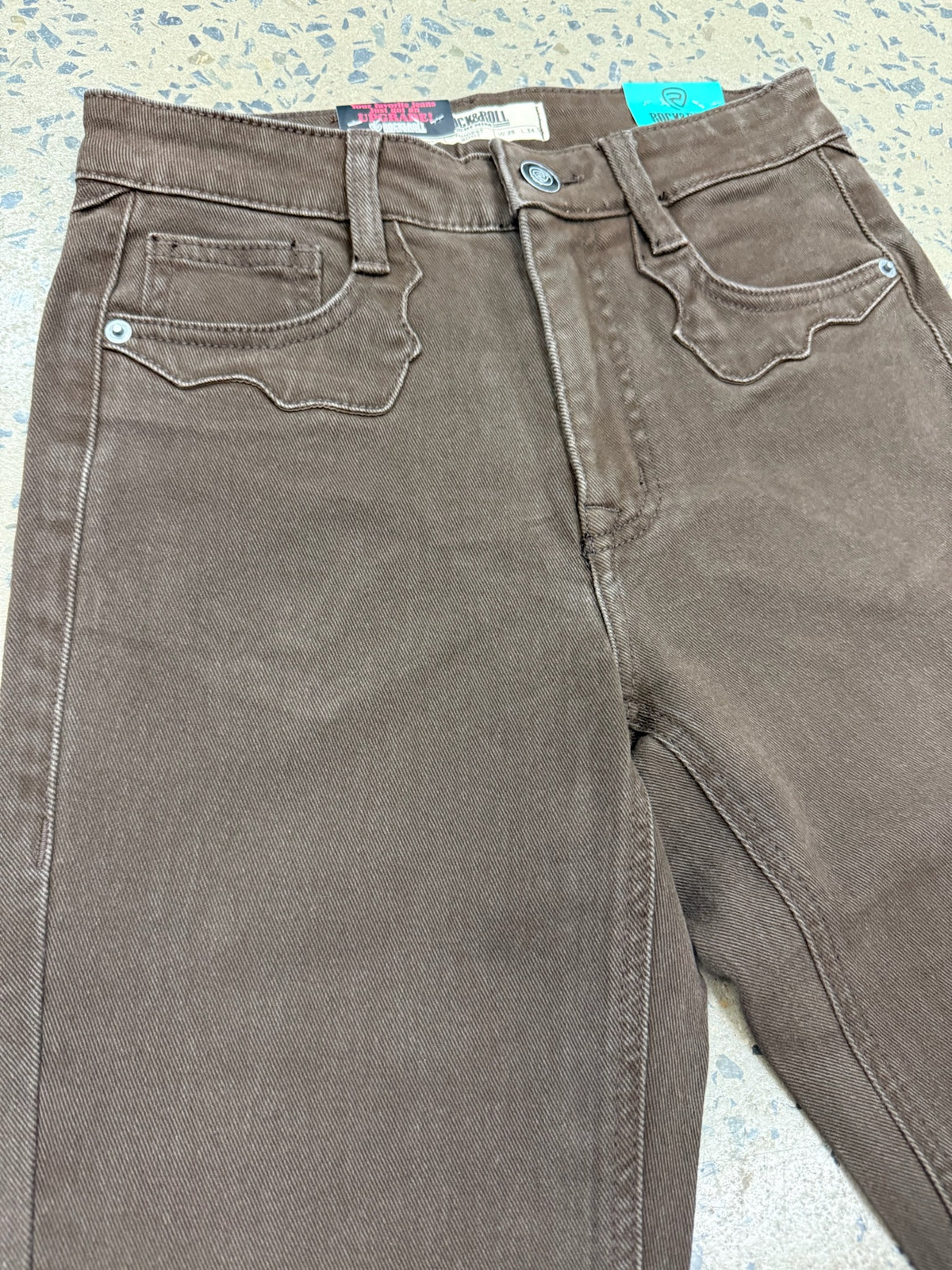 Rock & Roll Cowgirl Jeans - BW1HD07196 - Brown High Rise Bootcut