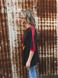 Lucky Eleven Oversized Tee - Charcoal