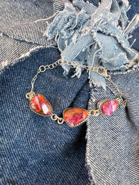 Marigold Bracelet - Pink Dahlia Stones