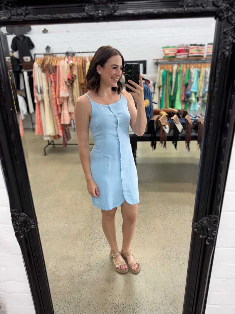 Peony Dress - Ice Blue