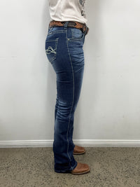 Cowgirl Tuff Jeans - Tan Edgy Flex