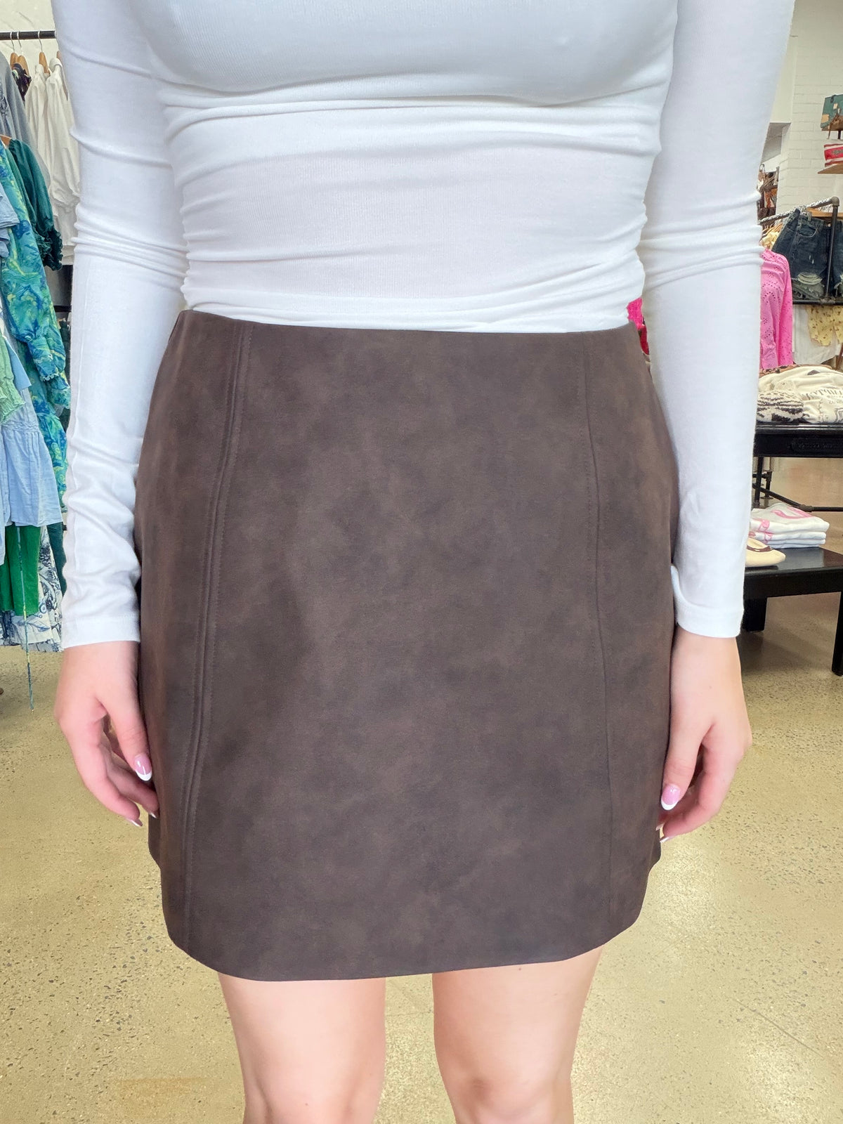 Vanner Mini Skirt - Coffee