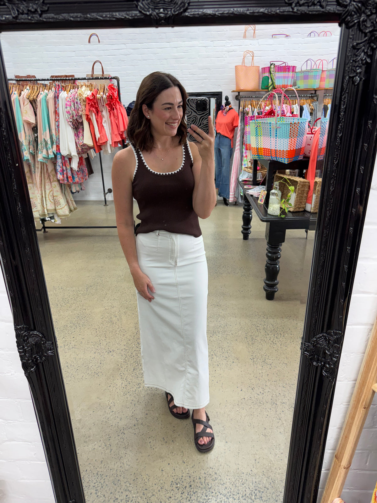 Mila Maxi Skirt - White